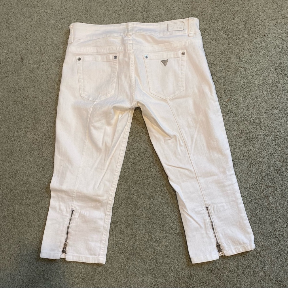 Guess White Denim Capris
